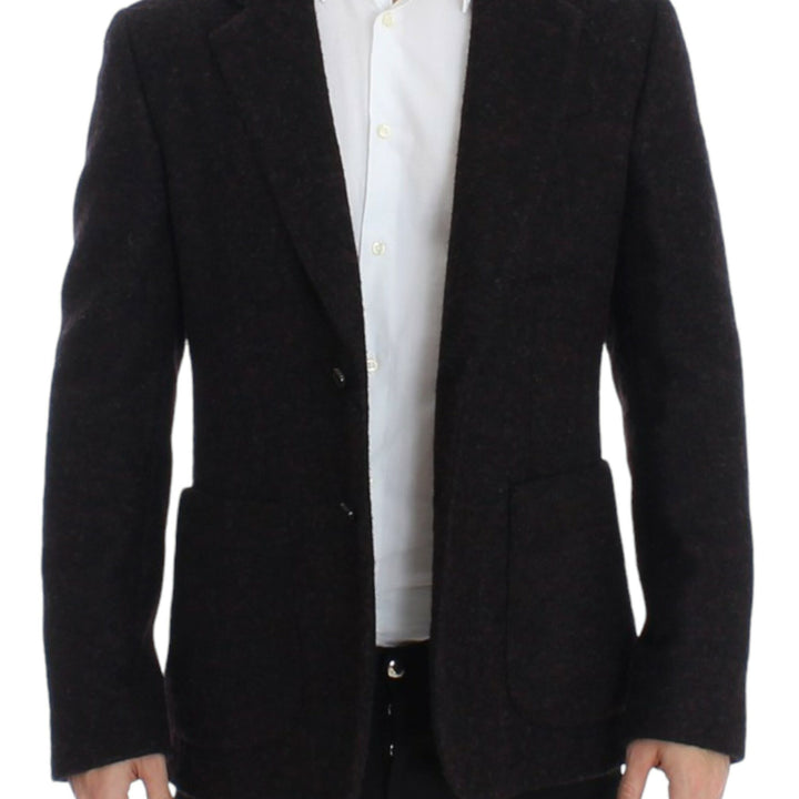 Dolce & Gabbana Bordeaux alpaga two button blazer