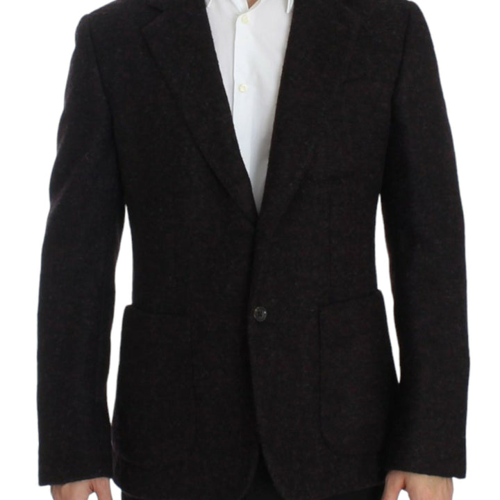 Dolce & Gabbana Bordeaux alpaga two button blazer