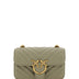 PINKO Green Calf Leather Love Bell Mini Shoulder Bag