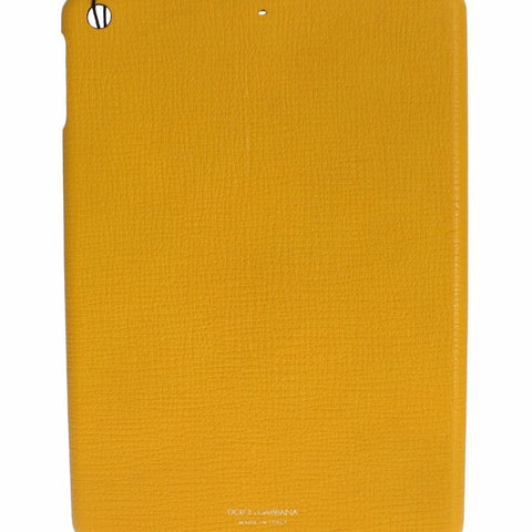 Dolce & Gabbana Yellow Leather Tablet Ipad Case Cover