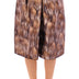 Dolce & Gabbana Brown Floral Silk Straight Full Skirt
