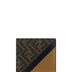 Fendi Fabric and Leather Brown Bifold Wallet