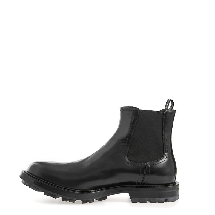 Alexander McQueen Black Leather Chelsea boots