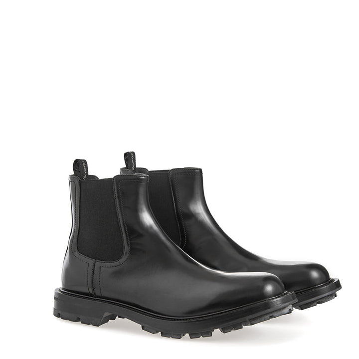 Alexander McQueen Black Leather Chelsea boots