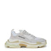 Balenciaga White Mesh Triple S Sneakers