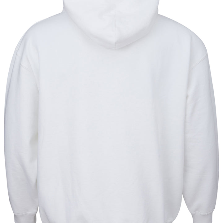 Balenciaga White Hooded Sweatshirt with Black Logo