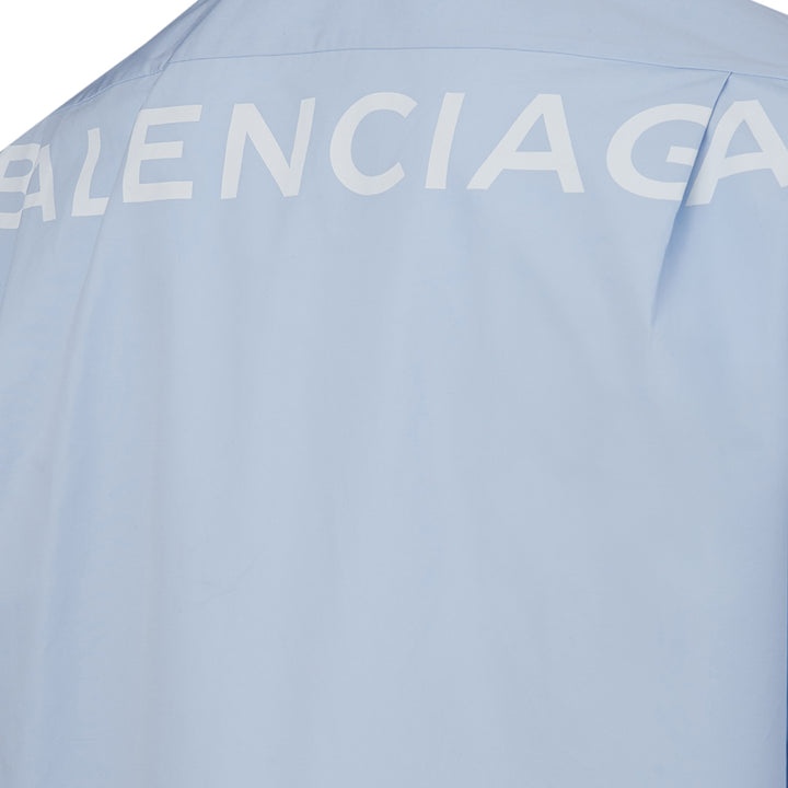 Balenciaga Cotton Blue Oxford Shirt