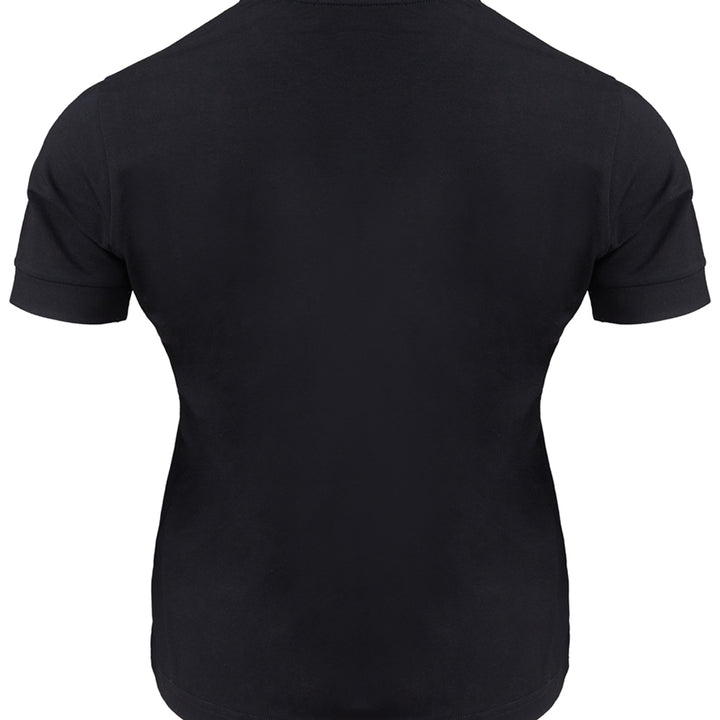 Balenciaga Black Viscose T-Shirt with White Logo