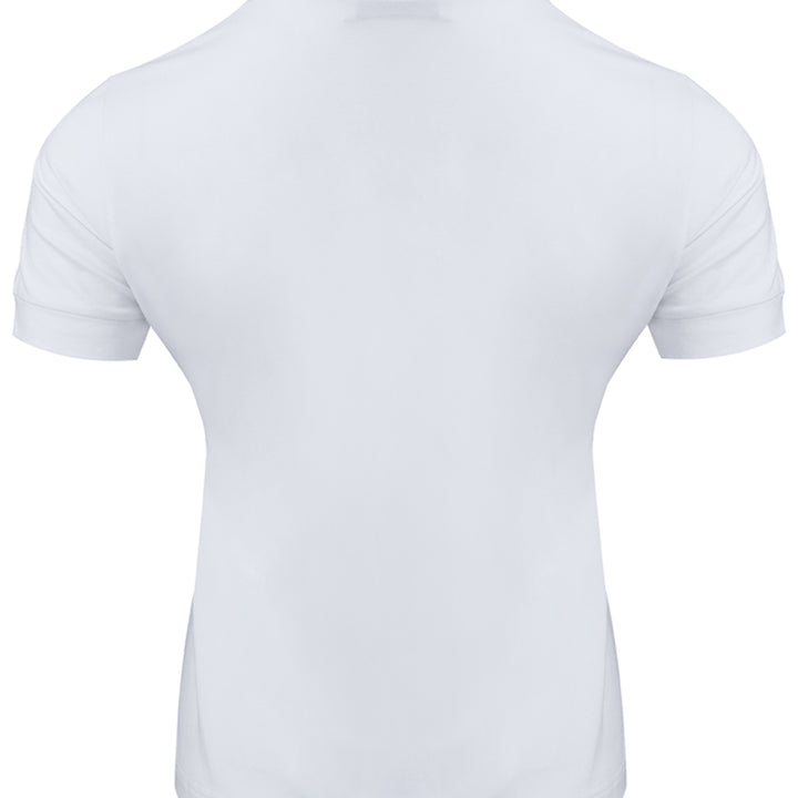 Balenciaga White Viscose T-Shirt with Black Logo