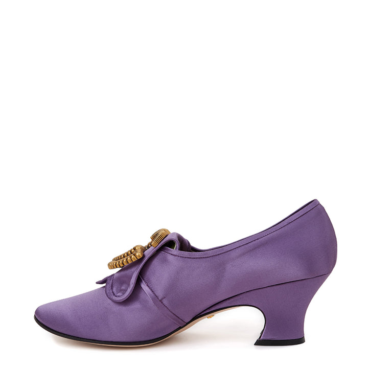 Gucci Purple Satin Décolleté