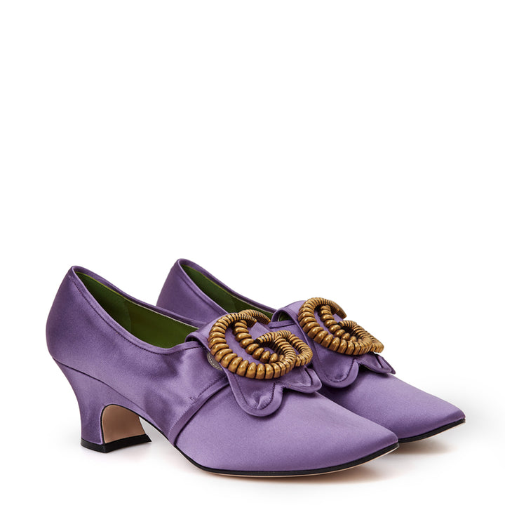 Gucci Purple Satin Décolleté