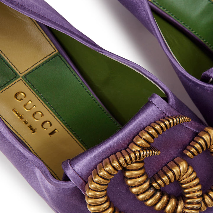 Gucci Purple Satin Décolleté