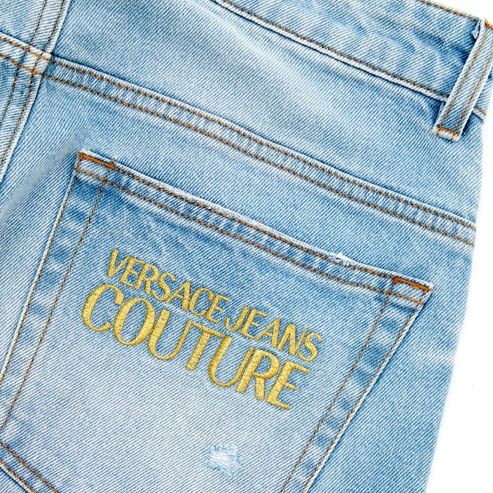 Versace Jeans Light Blue Straight Fit Denim Jeans