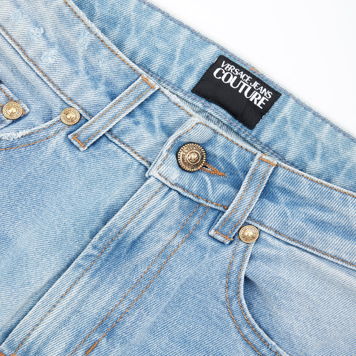 Versace Jeans Light Blue Straight Fit Denim Jeans