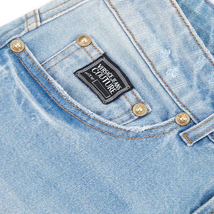 Versace Jeans Light Blue Straight Fit Denim Jeans