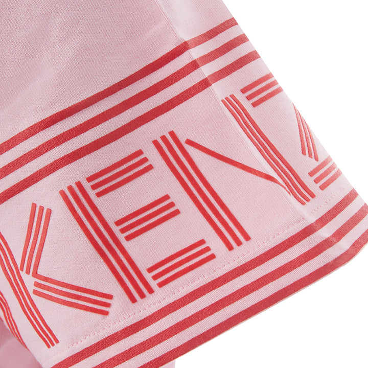 Kenzo Pink Cotton T-Shirt with Contrasting Logo