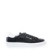 Roberto Cavalli Black Leather Sneakers with Silver Logo