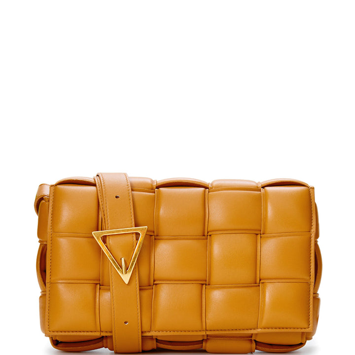 Bottega Veneta Caramel Padded Cassette Leather Cross Body Bag