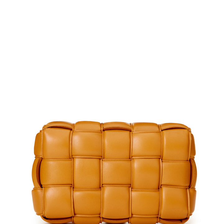 Bottega Veneta Caramel Padded Cassette Leather Cross Body Bag