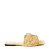 Bottega Veneta Beige Raffia Mule with Intreccio