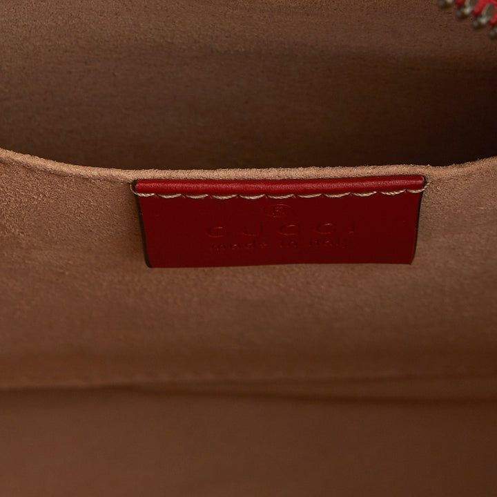 Gucci Red Leather Marmont Shoulder Bag