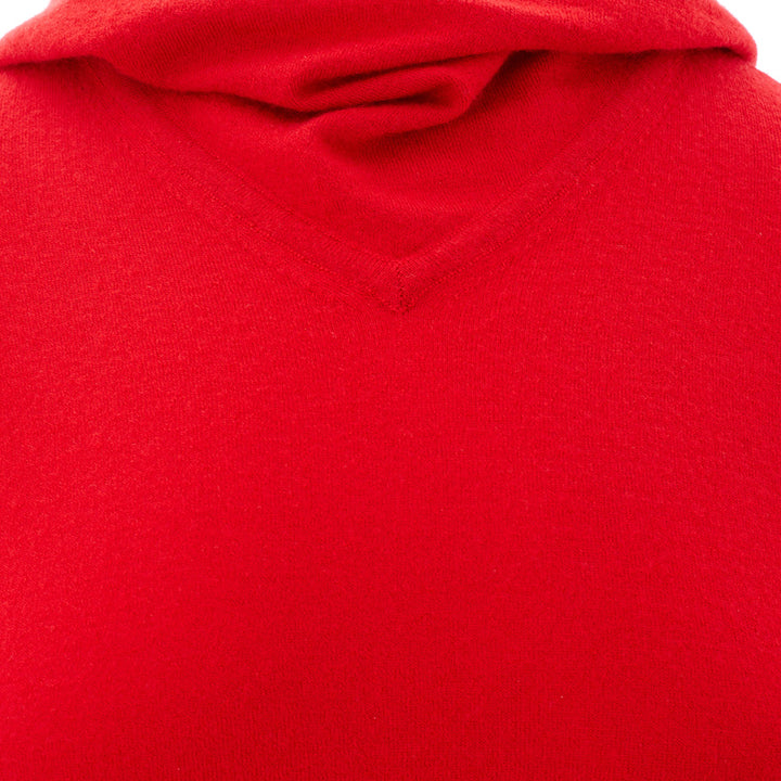 Bottega Veneta Red Cashmere Hooded Jumper