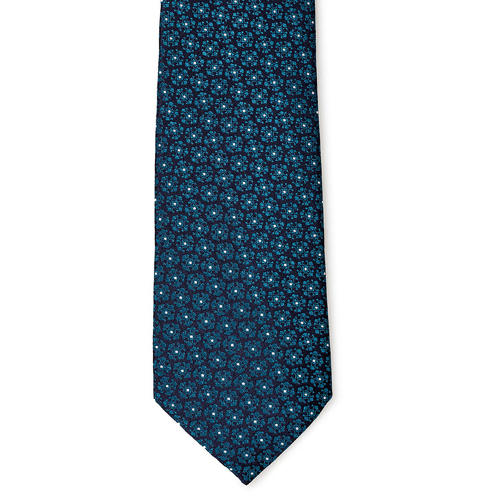 Ermenegildo Zegna Oil Blue Printed Silk Tie