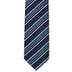 Ermenegildo Zegna Blu Silk Tie with oblique print