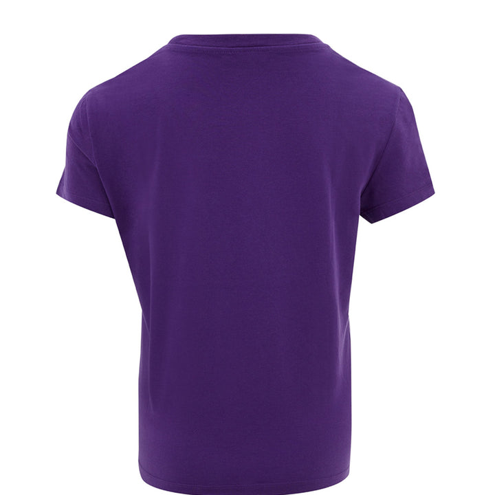 Kenzo Purple Cotton T-Shirt with Front 'Eye' Contrasting print