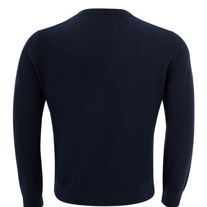 Valentino Basic Blue Cashmere Blend Round neck Jumper