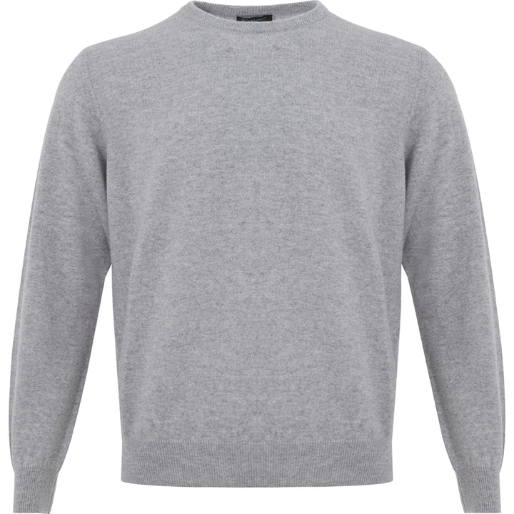 Colombo Grey Round Neck Cashmere Sweater