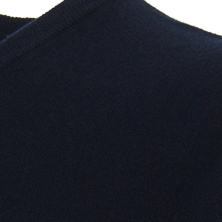 Colombo Blue Navy V-Neck Cashmere Sweater