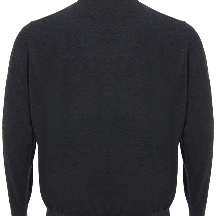 Colombo Dark Grey Cashmere Mock Neck Sweater