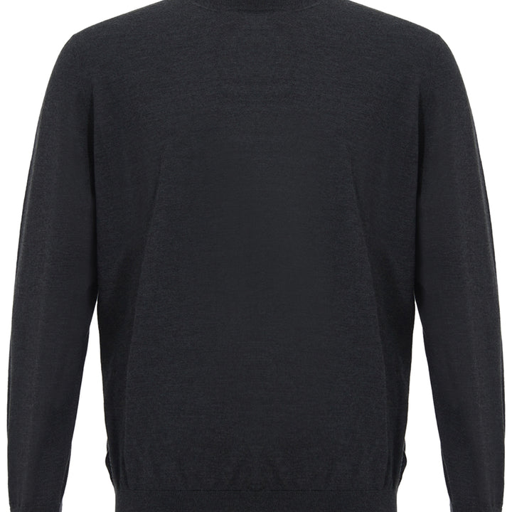 Colombo Dark Grey Cashmere Mock Neck Sweater