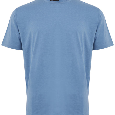 Colombo Light Blue T-Shirt in Silk Blend