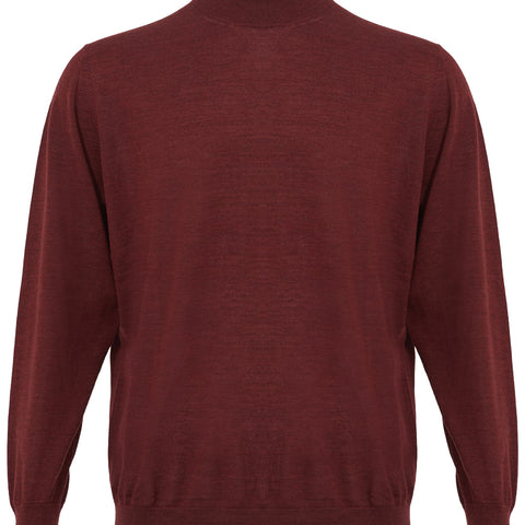 Colombo Bordeaux Cashmere Mock Neck Sweater