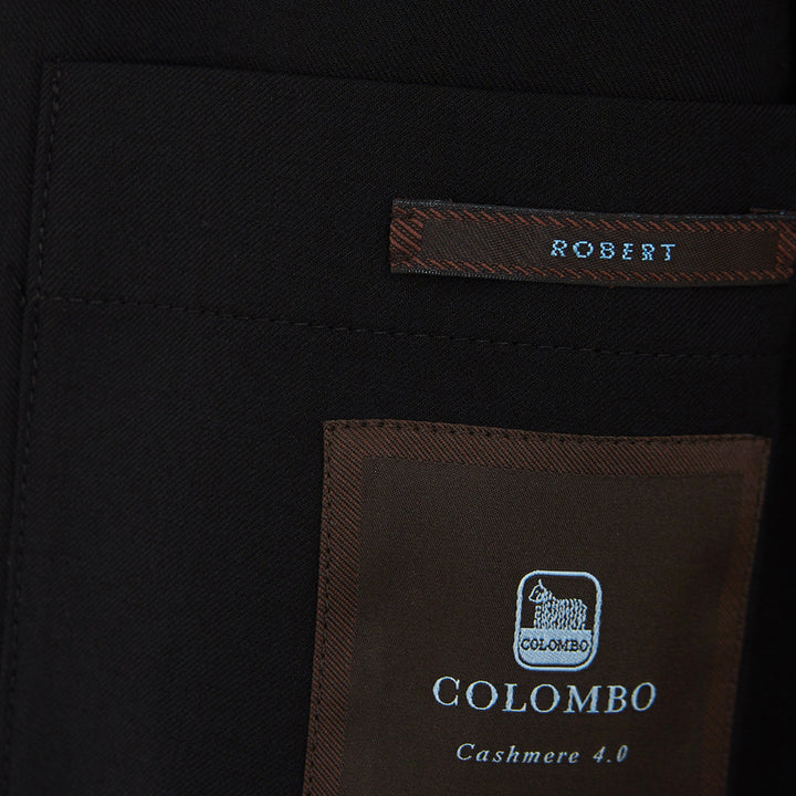 Colombo Black Two Buttons Cashmere Jacket