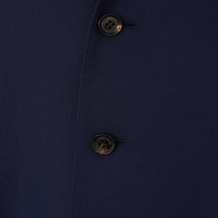 Colombo Blue Two Buttons Cashmere Jacket