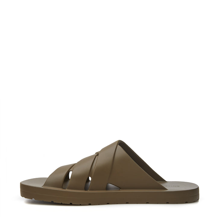 Bottega Veneta Rubber Kaki 'Flinston' Slipper