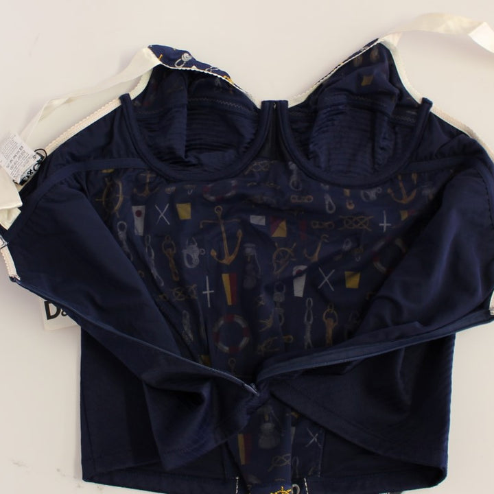 Dolce & Gabbana Blue Sailor Motive Tank Top