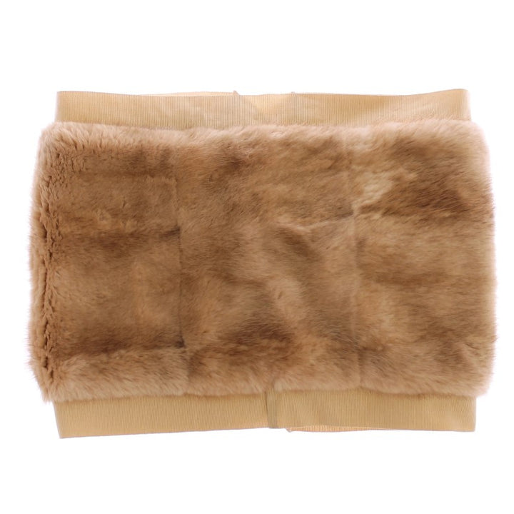 Dolce & Gabbana Beige MINK Fur Scarf Foulard Neck Wrap