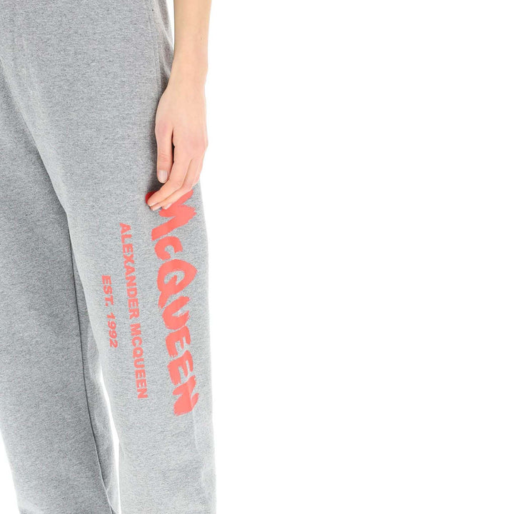 Alexander McQueen Graffiti Logo Sport Trousers