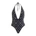 Philipp Plein Crystal One Piece Swimsuit in Black