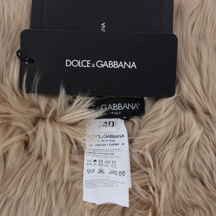 Dolce & Gabbana Beige Alpaca Collar Scarf