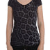 Cavalli Gray Leopard Modal T-Shirt Blouse Top