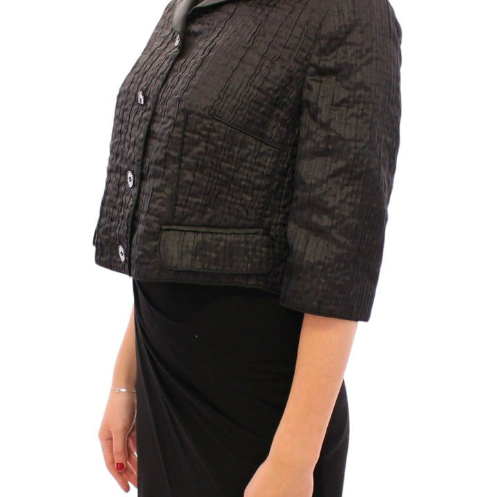 Dolce & Gabbana Black Short Bolero Shrug Jacket Coat