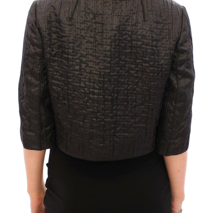 Dolce & Gabbana Black Short Bolero Shrug Jacket Coat