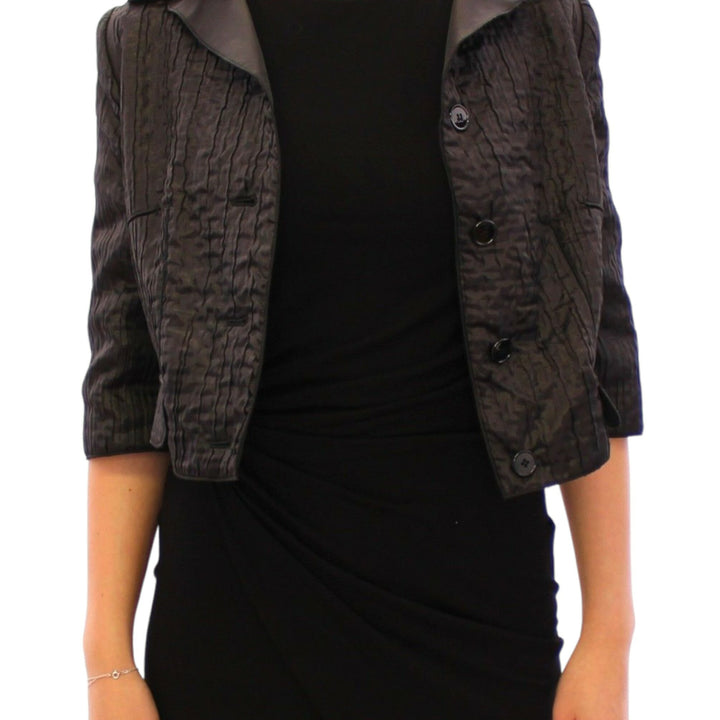 Dolce & Gabbana Black Short Bolero Shrug Jacket Coat
