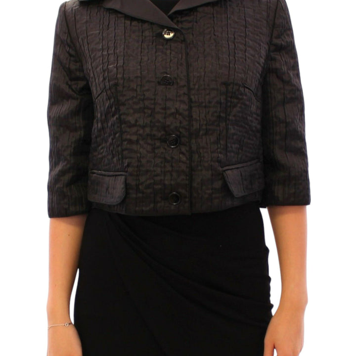 Dolce & Gabbana Black Short Bolero Shrug Jacket Coat