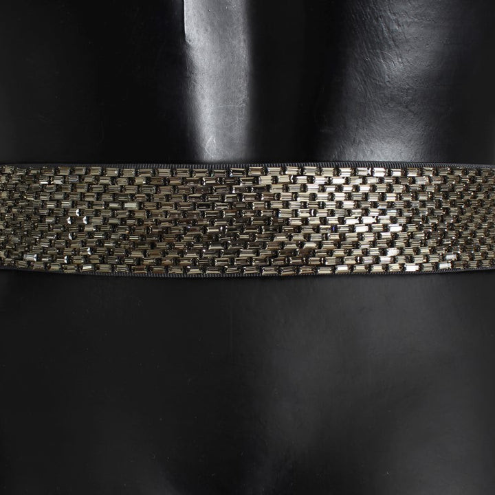 Dolce & Gabbana Crystal Buckle Sequined Waist Belt